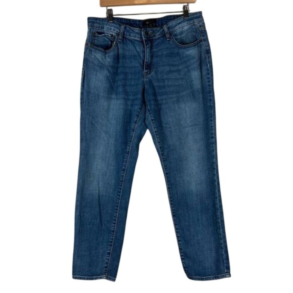 Frye Mid Rise Boyfriend Solid Denim Jeans‎ Medium Wash Casual Stretch Size 10